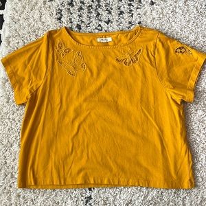 Madewell shirt with butterfly cut outs. Large